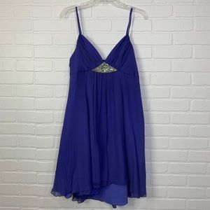 Betsey Johnson New York silk chiffon evening dress Sz 8 Y2K vintage babydoll